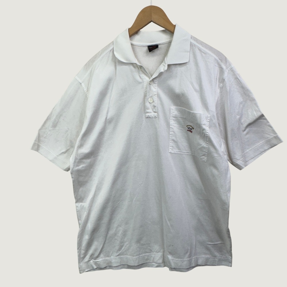 Paul & Shark Yachting Polo Shirt Large White Cotton Made in Italy Preppy Yacht